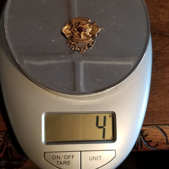 Antique 14k gold brooch solid 1800s Victorian pin yellow engraved - Picture 11 of 12